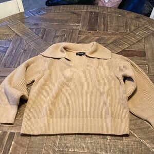Banana Republic Camel V-Neck Sweater